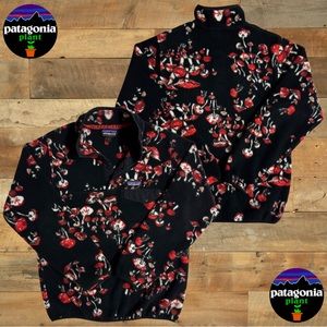 Patagonia Women's Synchilla Snap-T Fleece Pullover Black Mushroom Forest Fall